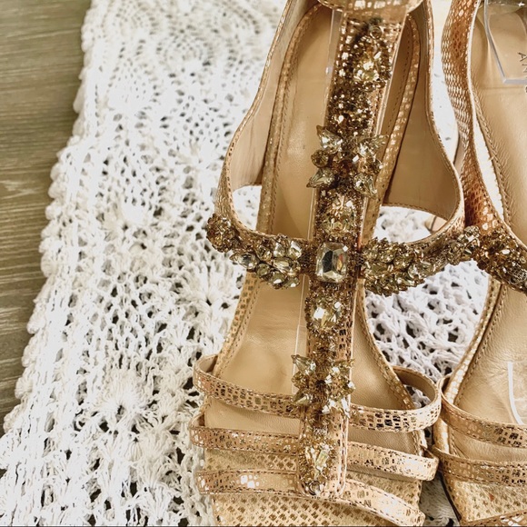 ANTONIO MELANI JEWELED RHINESTONES EMBELLISHED HIGH HEELS SHOES - Picture 3 of 14